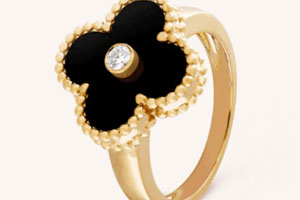 梵克雅宝黑玛瑙单钻戒指哪有奢侈品回收渠道可以收留它