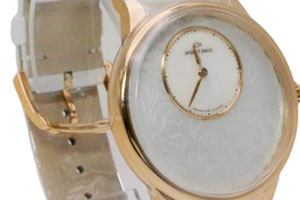 雅克德罗白色时分小针盘手表能被高价回收奢侈品吗