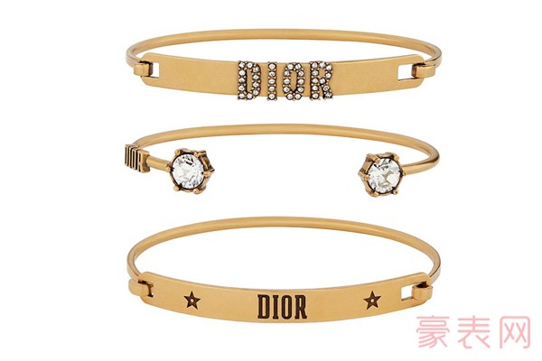 Dior迪奥复古金属三件套组手镯展示图